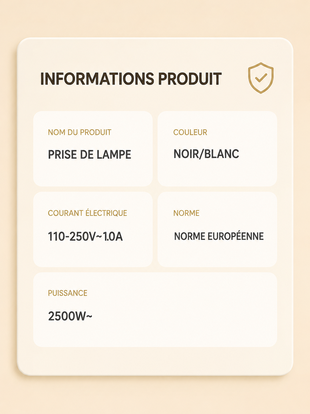 Multiprise EU avec Ports USB & USB-C – 3 Prises + Chargeur Intégré