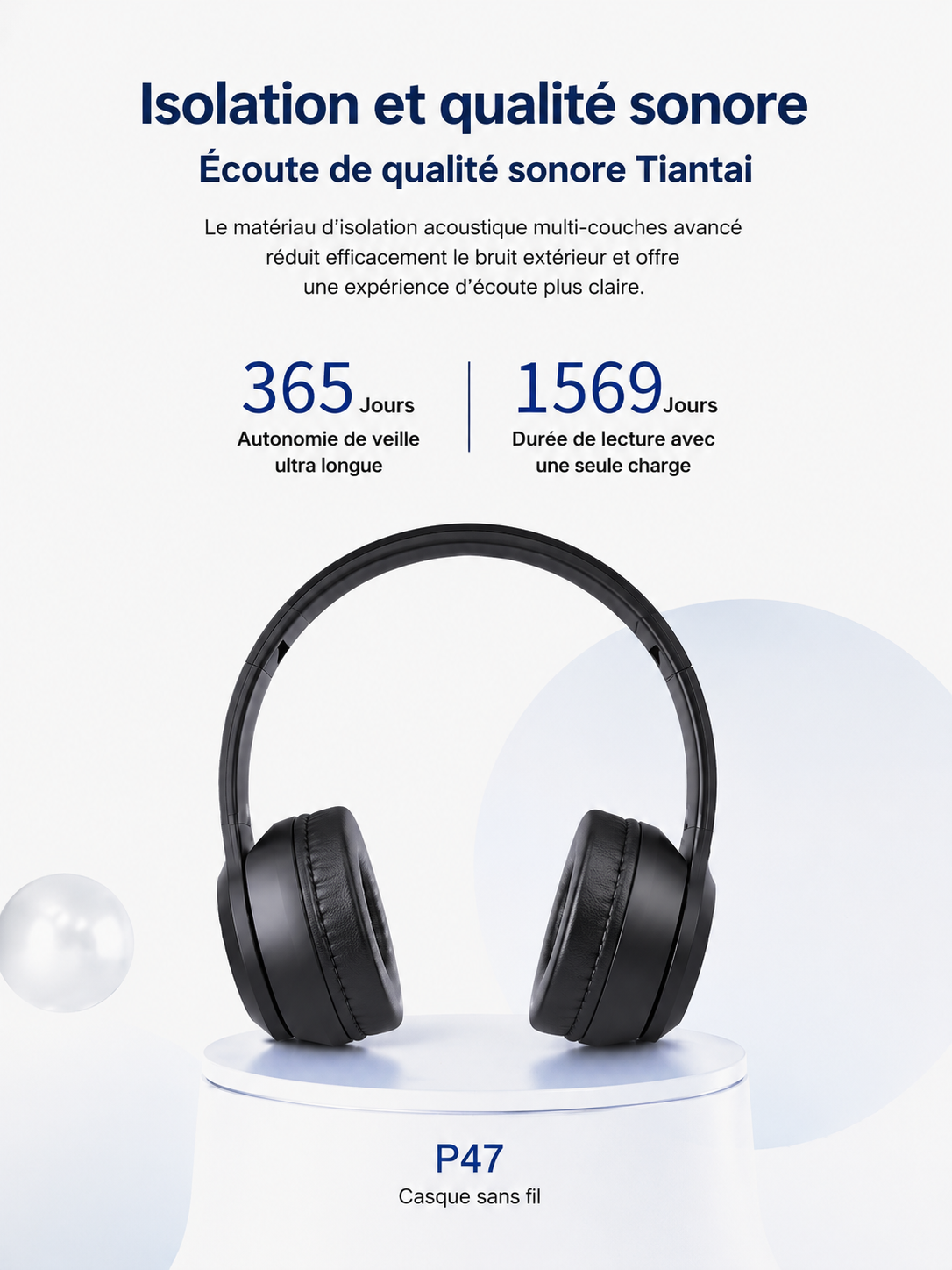 	Détail des embouts en silicone des écouteurs VIKEFON