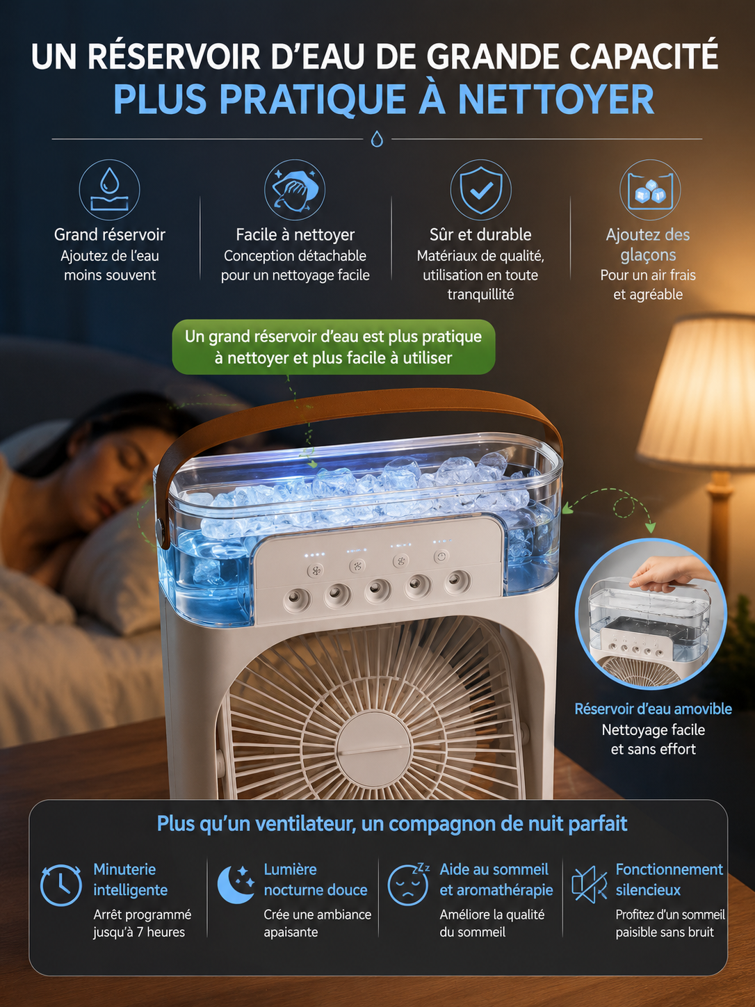 	Mini ventilateur – autonomie longue durée