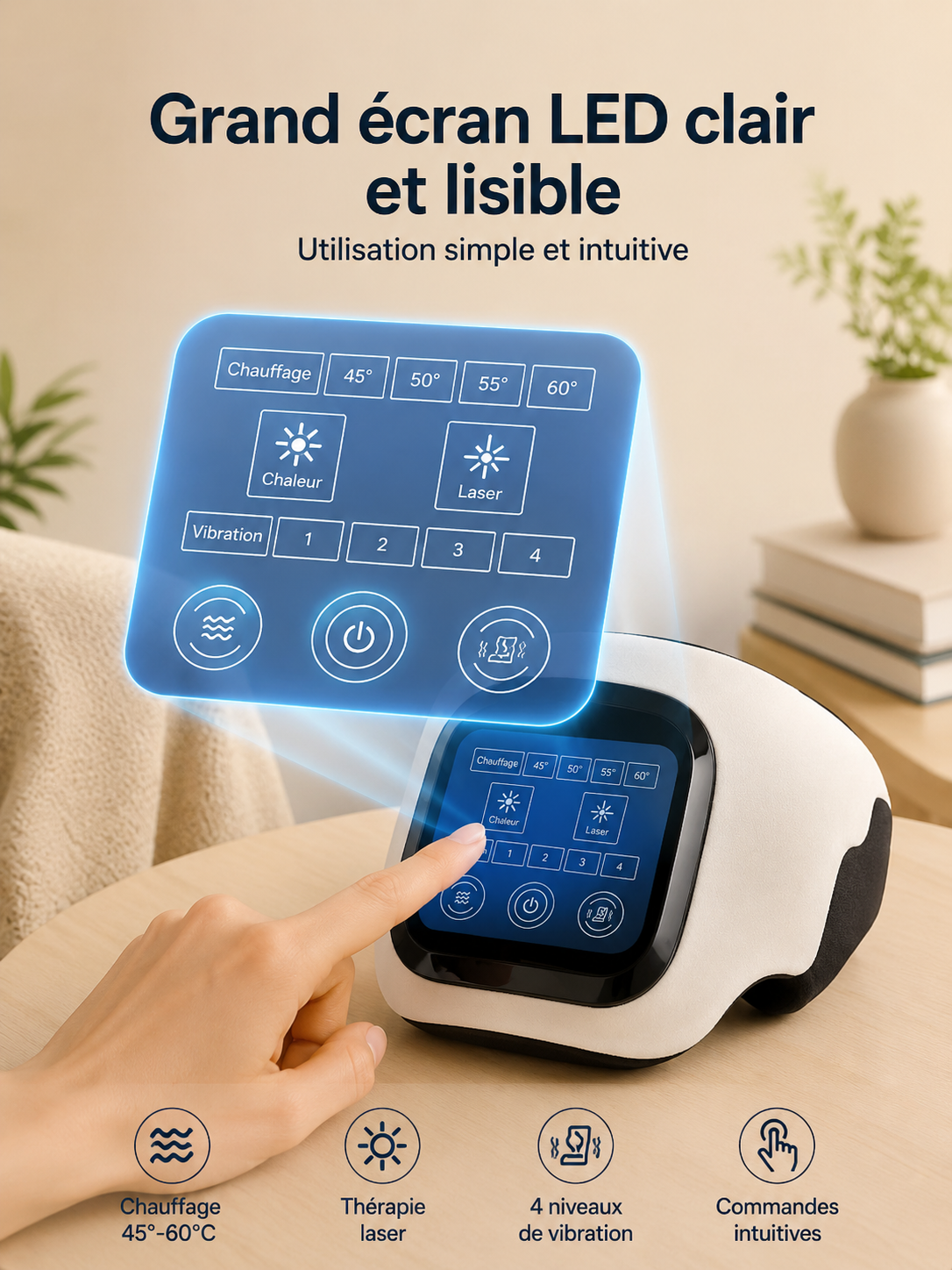 Masseur genou Techlynx – rechargeable USB
