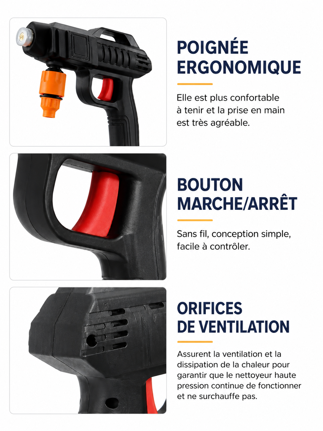 	Nettoyeur haute pression portable – vue latérale