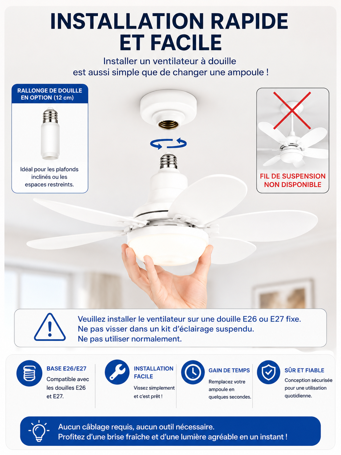 Télécommande du ventilateur de plafond LED