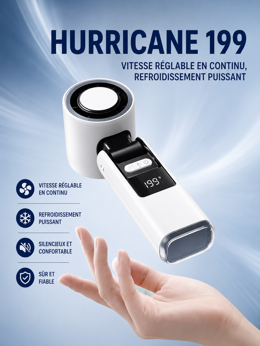Mini ventilateur portable – idéal bureau et déplacement