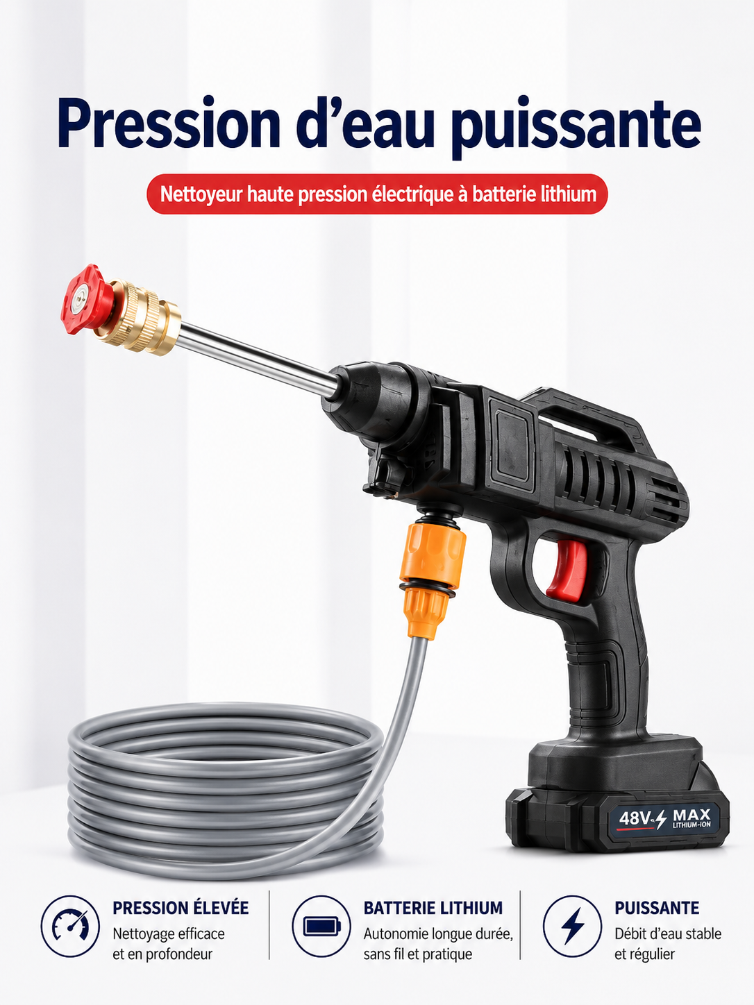 Contenu de la boîte – nettoyeur haute pression sans fil