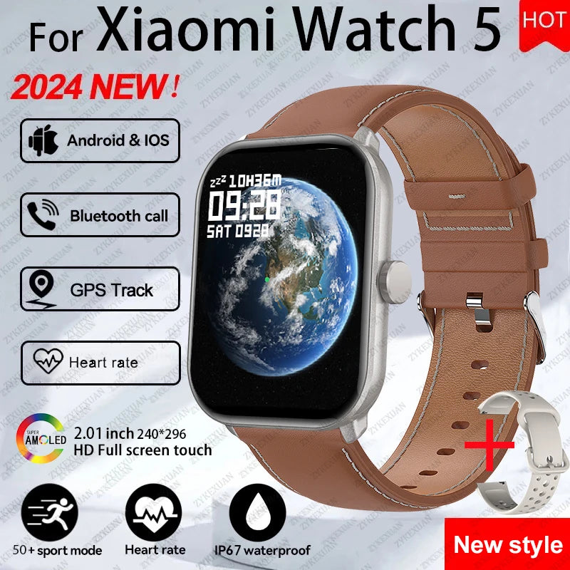 Bracelet Connecté Xiaomi Watch 5 — AMOLED, Appels Bluetooth & Suivi Santé