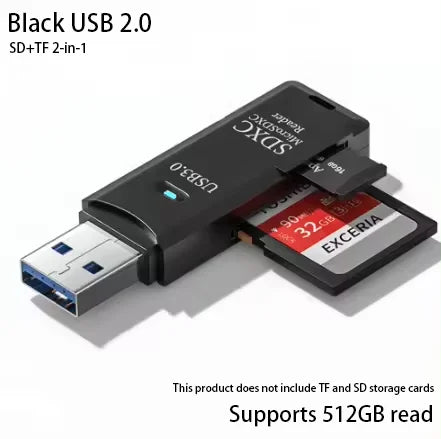 Hub USB Multi-Ports – Lecteur de Carte SD/TF USB 2.0 & 3.0 Compact