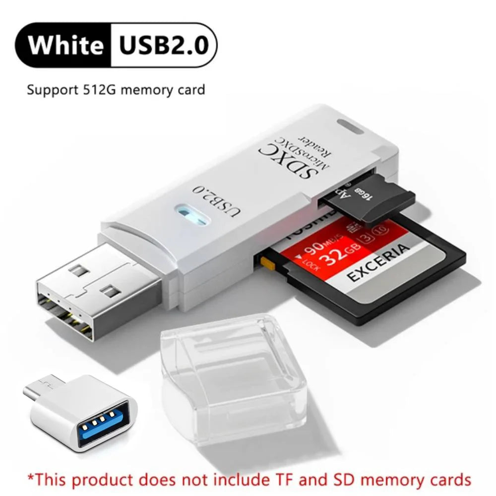 Hub USB Multi-Ports – Lecteur de Carte SD/TF USB 2.0 & 3.0 Compact