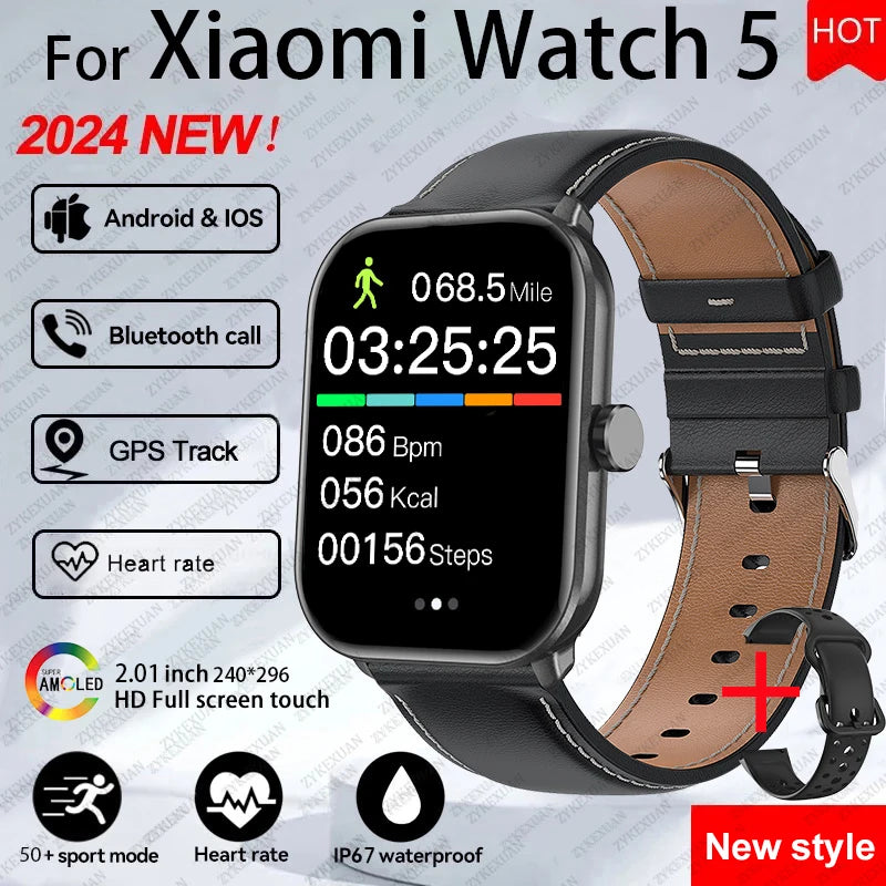 Bracelet Connecté Xiaomi Watch 5 — AMOLED, Appels Bluetooth & Suivi Santé