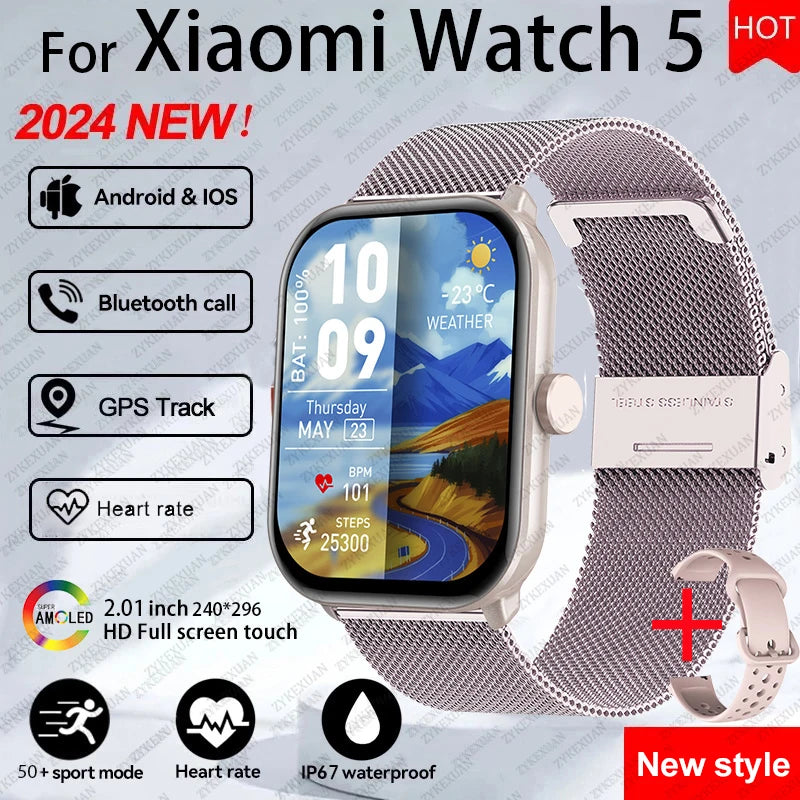 	Détail de l’écran AMOLED du Xiaomi Watch 5