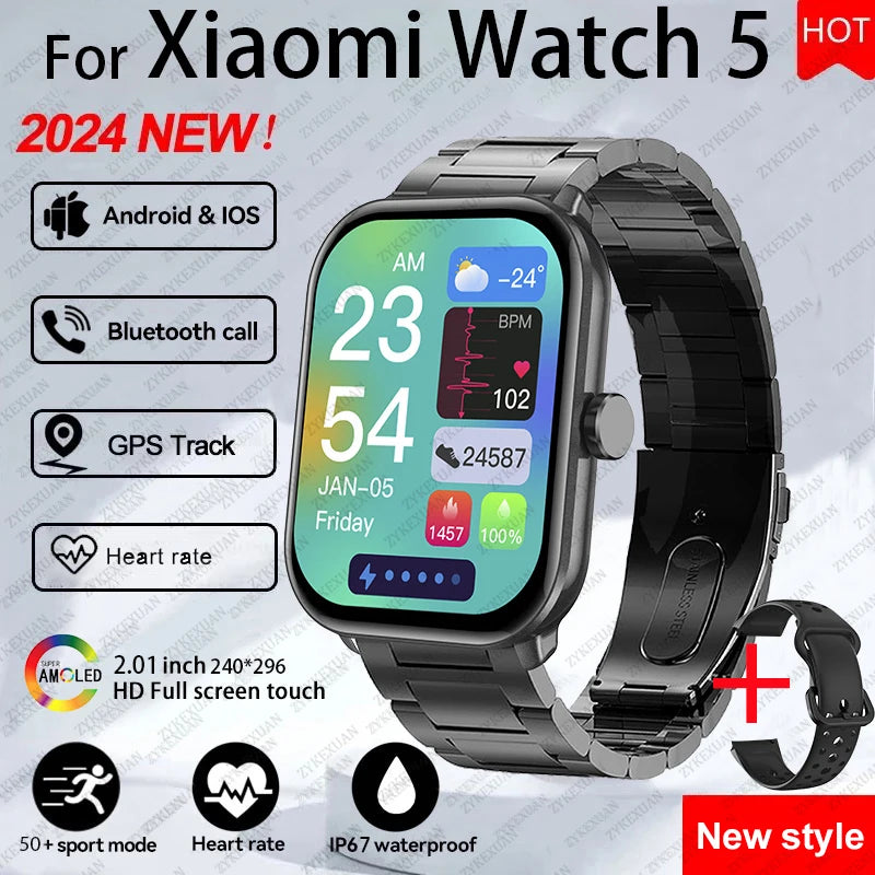 Bracelet Connecté Xiaomi Watch 5 — AMOLED, Appels Bluetooth & Suivi Santé