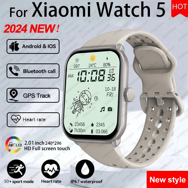 Bracelet Connecté Xiaomi Watch 5 — AMOLED, Appels Bluetooth & Suivi Santé
