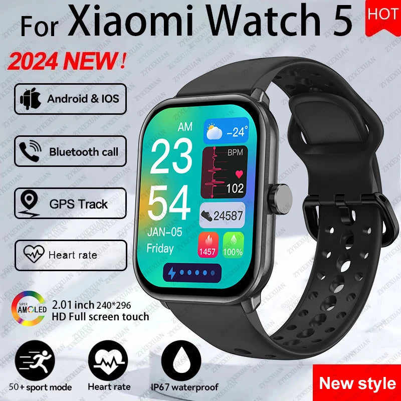 Bracelet Connecté Xiaomi Watch 5 — AMOLED, Appels Bluetooth & Suivi Santé