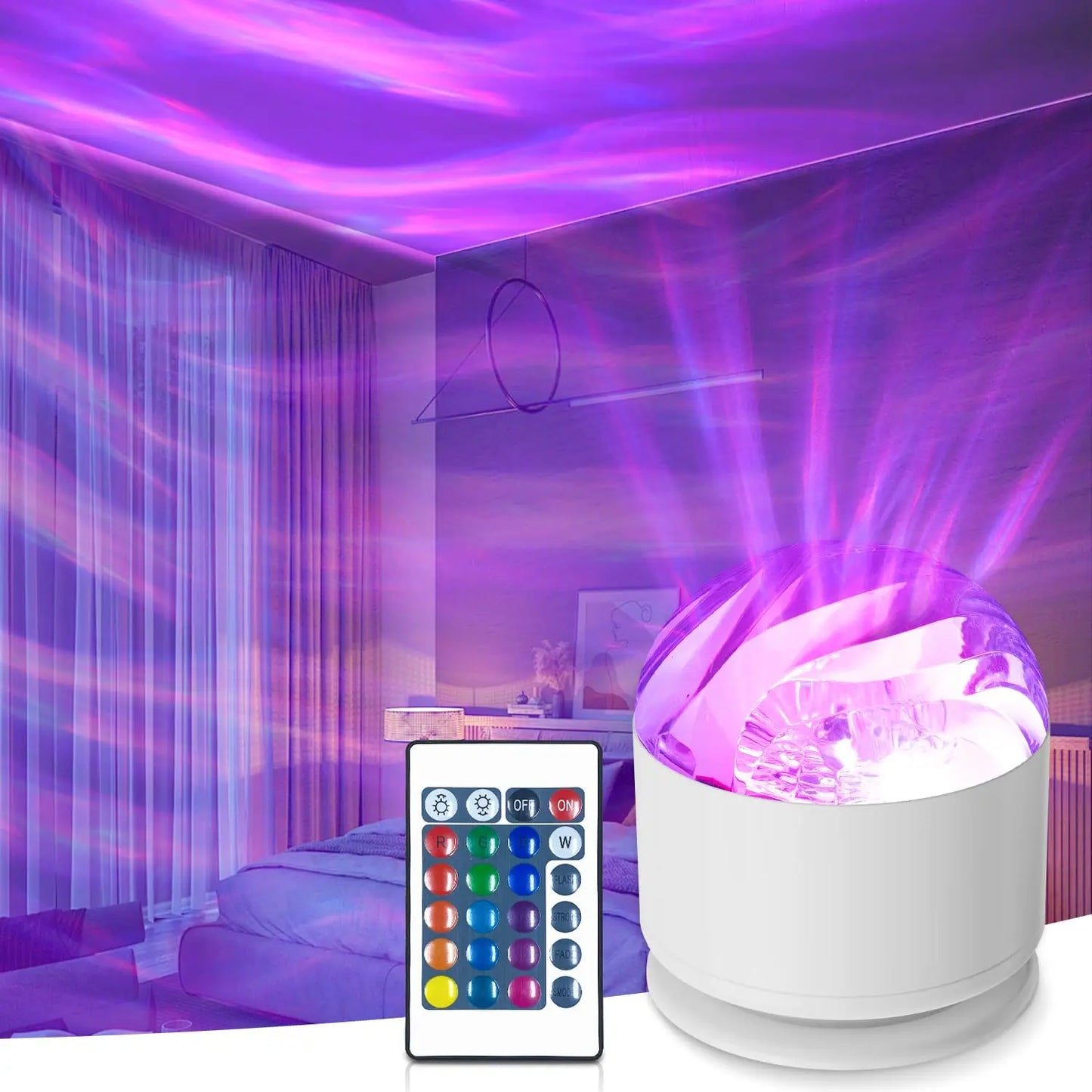 Lampe LED Galaxie – 16 couleurs RGB en action