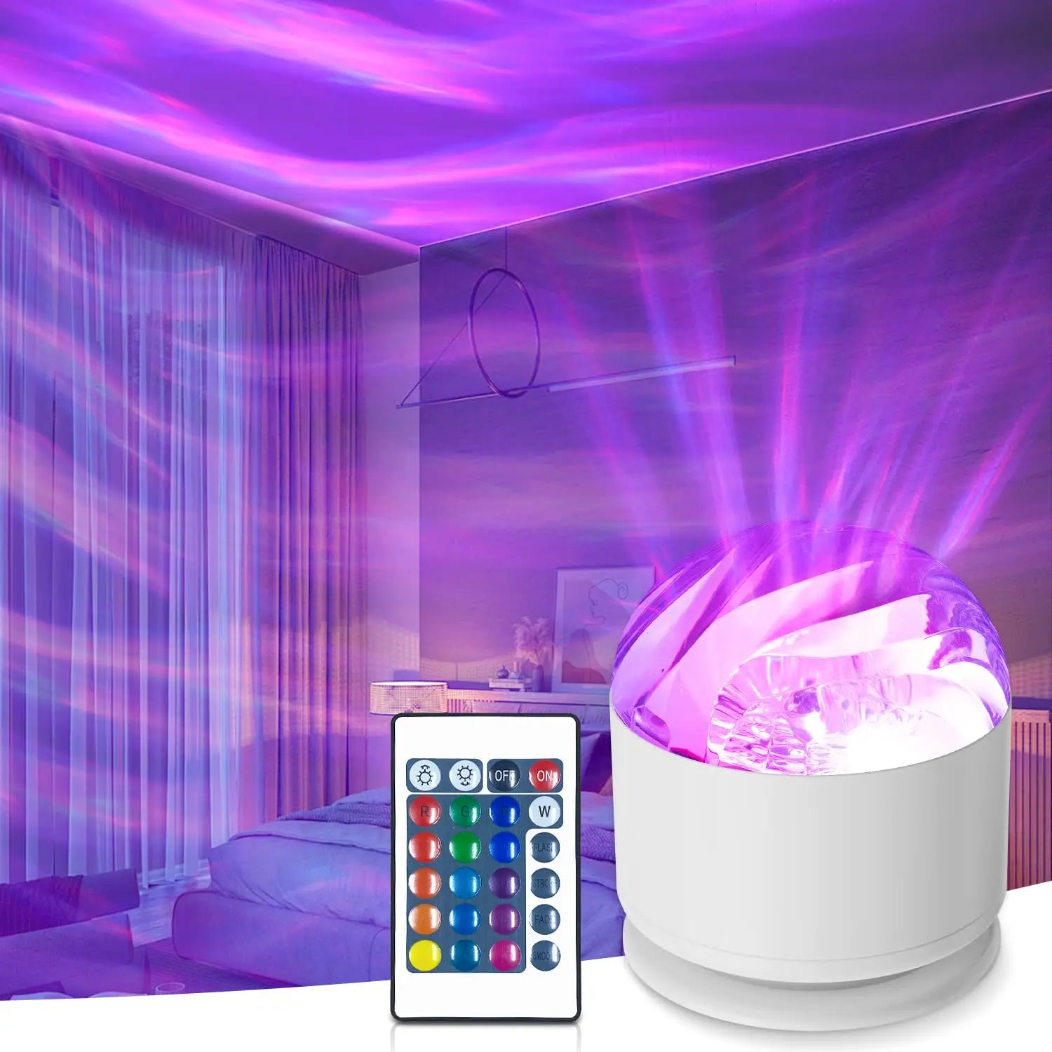 Lampe LED Galaxie – 16 couleurs RGB en action