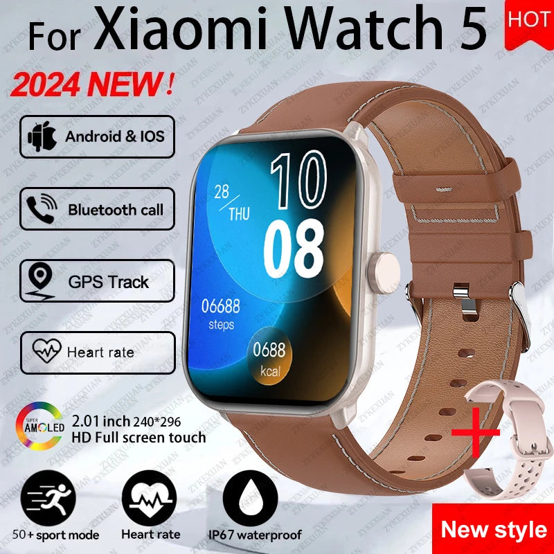 Bracelet Connecté Xiaomi Watch 5 — AMOLED, Appels Bluetooth & Suivi Santé