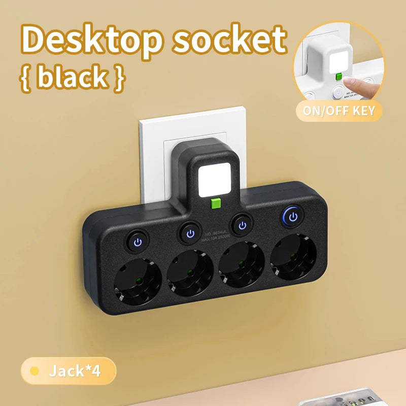Multiprise EU avec Ports USB & USB-C – 3 Prises + Chargeur Intégré