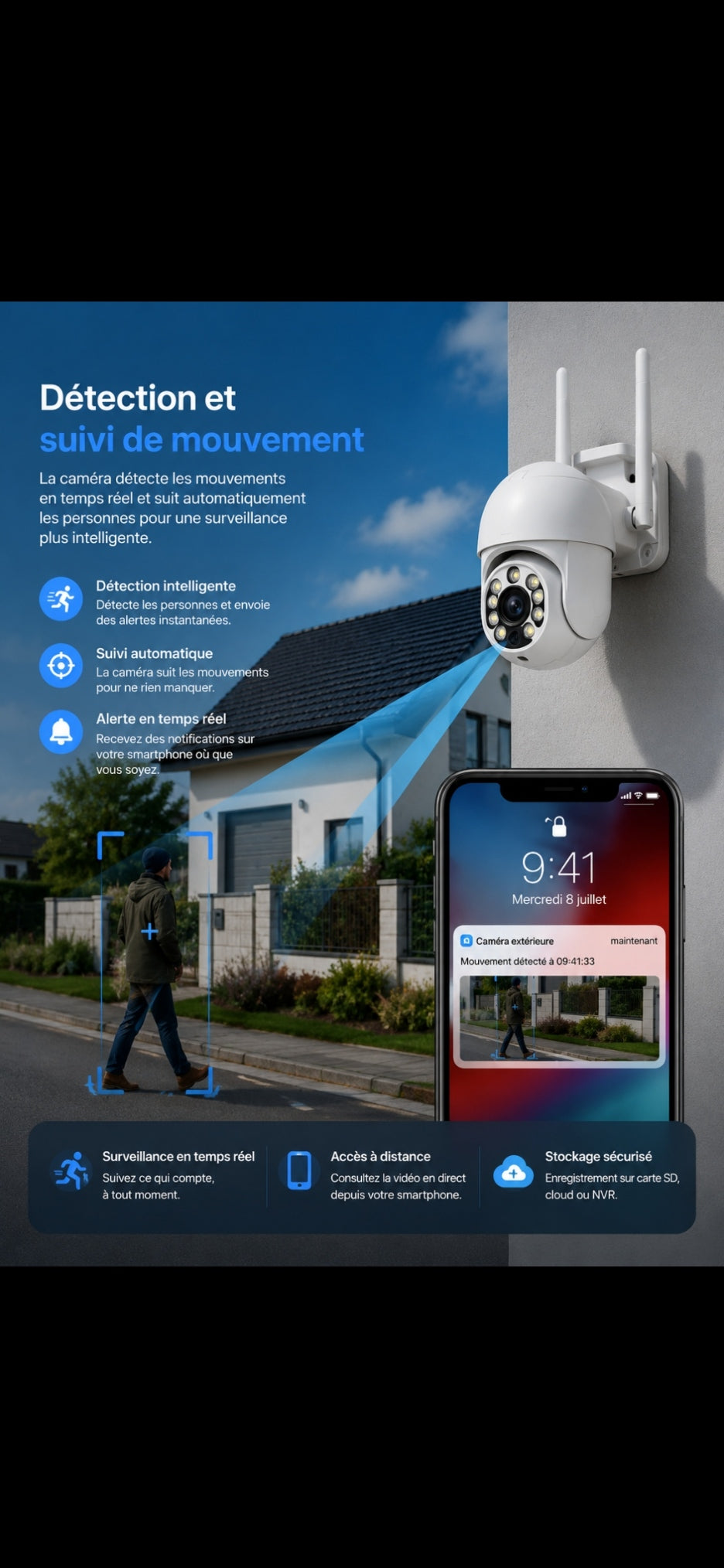 	Caméra WiFi – vision nocturne infrarouge