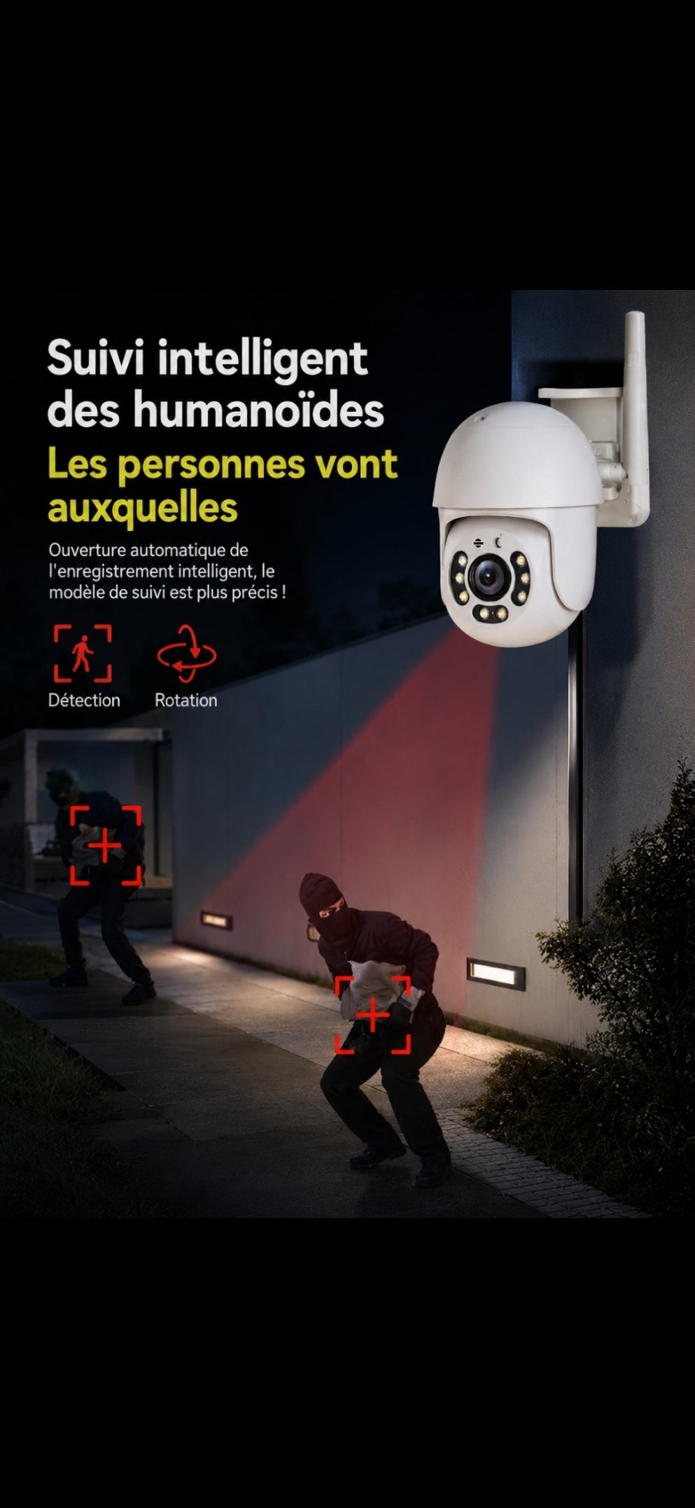 Contenu de la boîte – caméra de surveillance PTZ WiFi