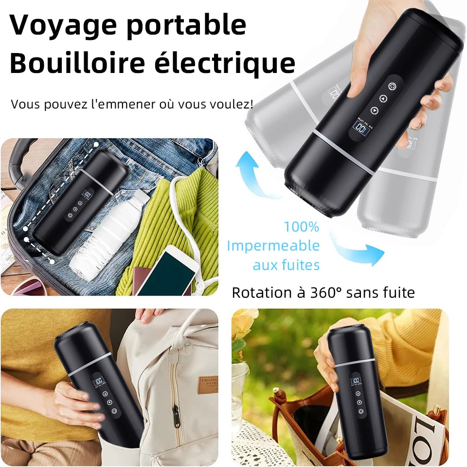 Chauffe-Eau Portable 12V/24V – Idéal Voiture, Camion & Voyage