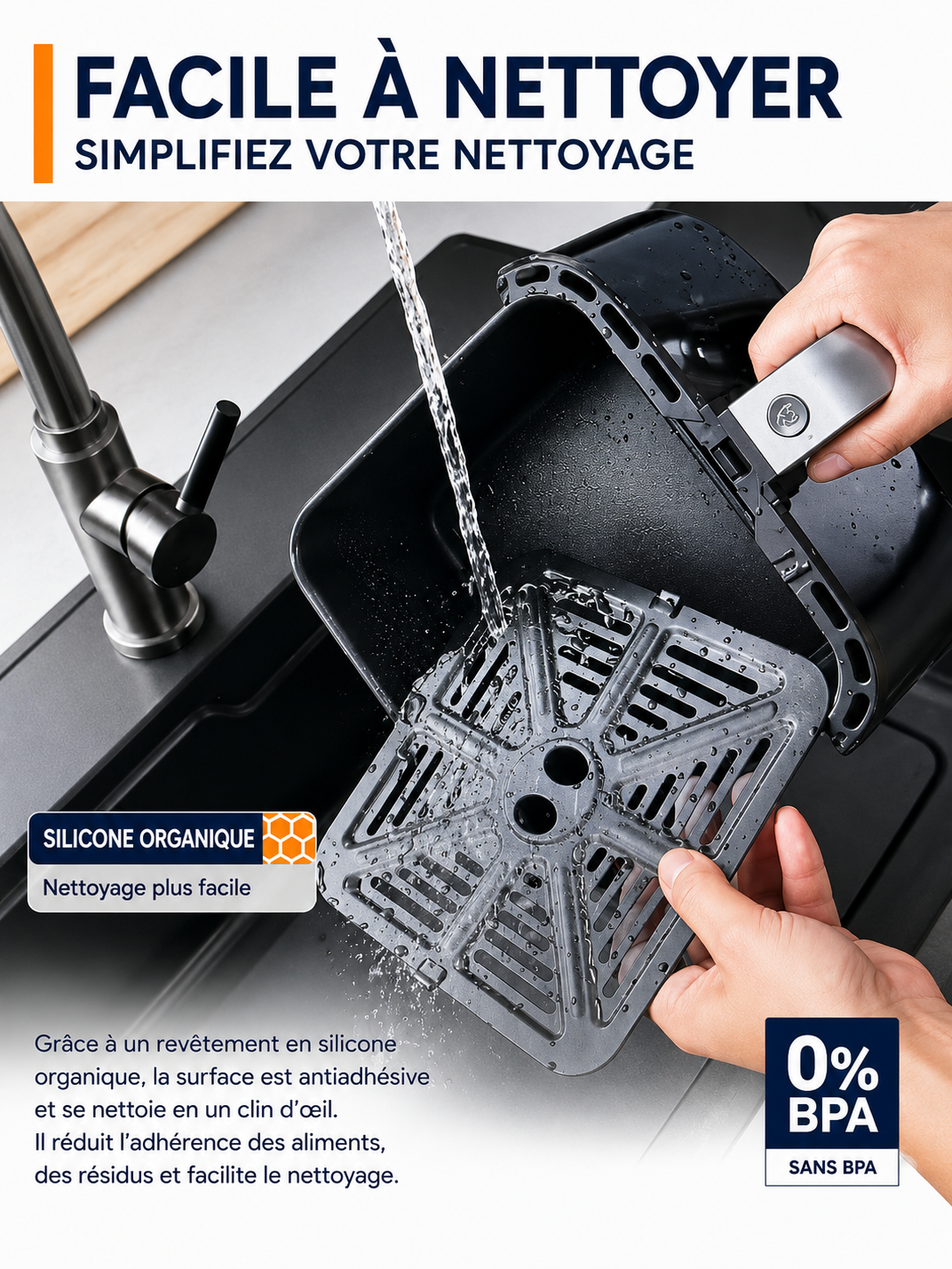 Friteuse ROUNY – vue latérale et design compact