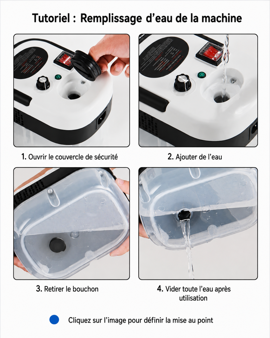 Nettoyeur Vapeur Portable Haute Température – Climatiseur, Cuisine, Voiture, Sol et Plus – 220V