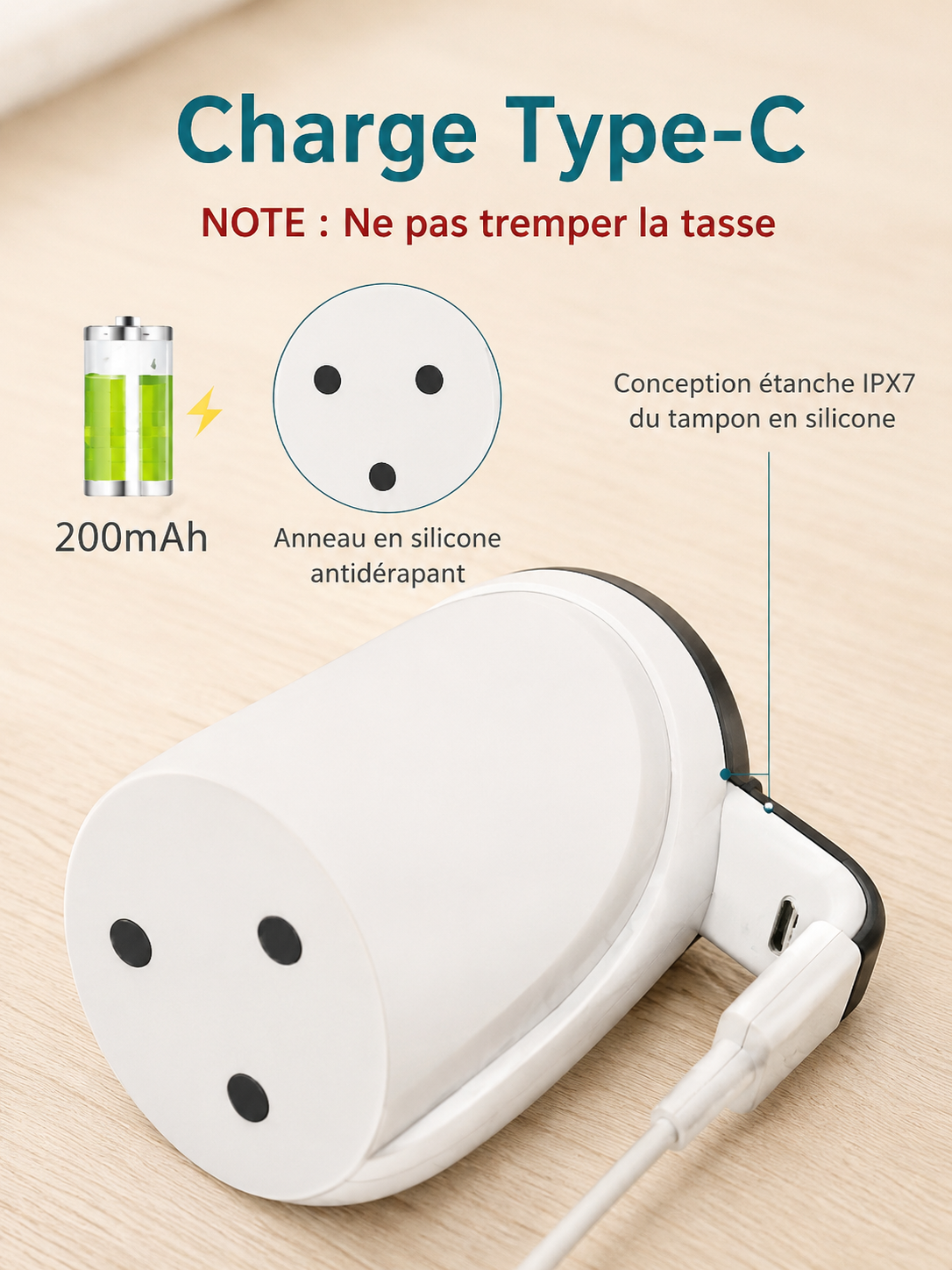 	Mug intelligent Techlynx – facile à nettoyer