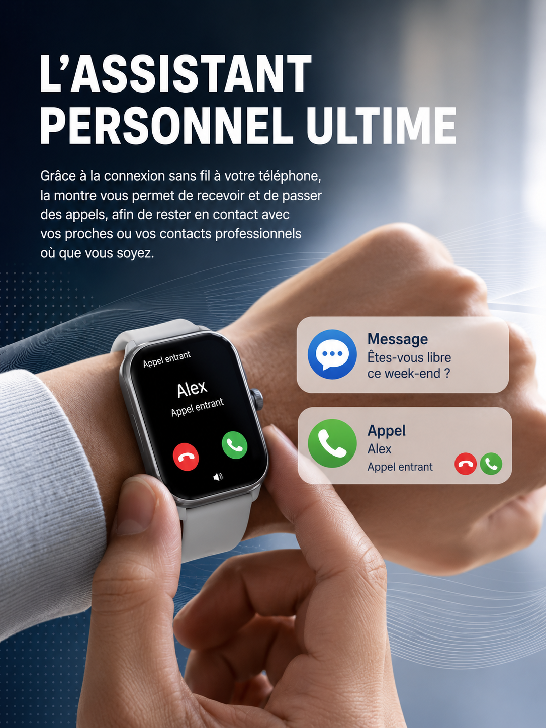 	Détail du bracelet et du boîtier Xiaomi Watch 5