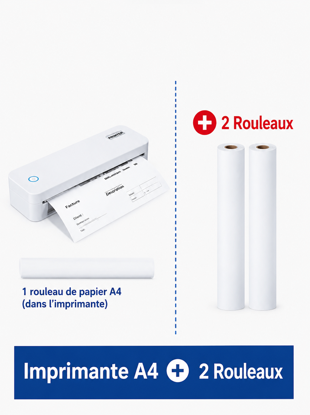 	Imprimante thermique portable – idéale bureau et déplacement