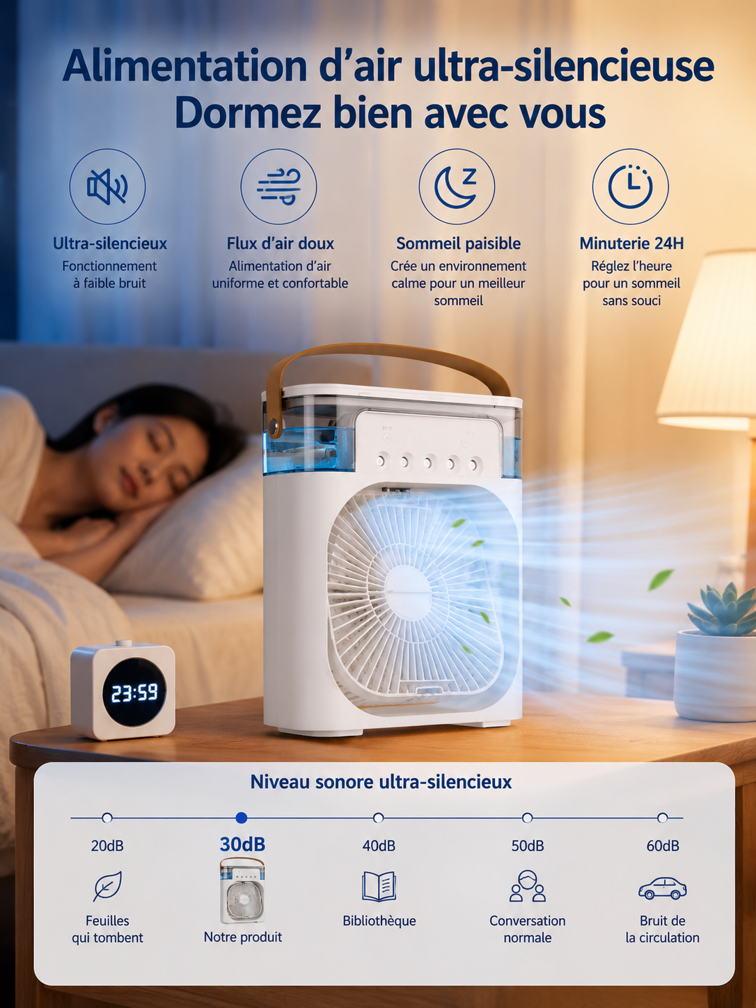 	Contenu de la boîte – mini ventilateur 3-en-1 Techlynx