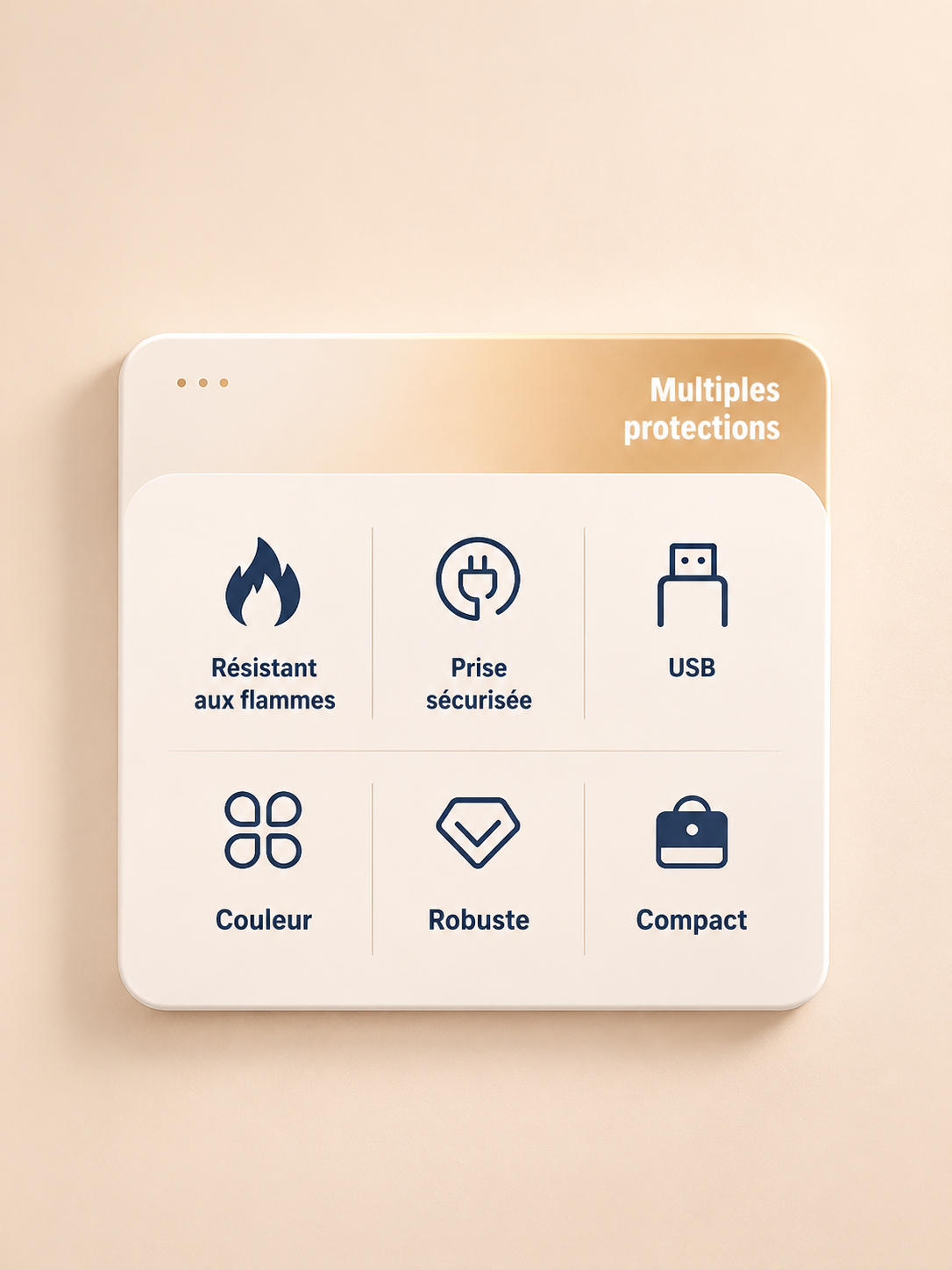 Multiprise EU avec Ports USB & USB-C – 3 Prises + Chargeur Intégré