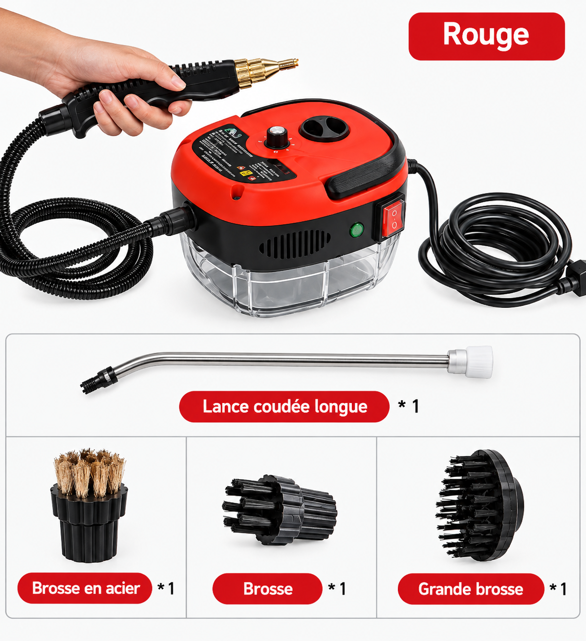 Nettoyeur Vapeur Portable Haute Température – Climatiseur, Cuisine, Voiture, Sol et Plus – 220V