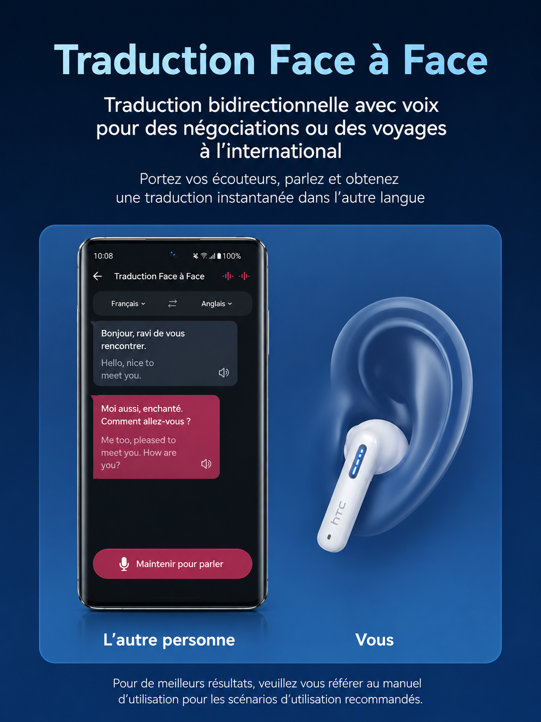 Boîtier de charge HTC NE49 – connexion USB-C